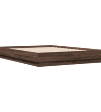 Bettgestell Braun Eichen-Optik 120x190 cm Holzwerkstoff