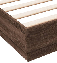 Bettgestell Braun Eichen-Optik 120x190 cm Holzwerkstoff