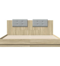 Bettgestell mit Kopfteil Sonoma-Eiche 180x200 cm Holzwerkstoff
