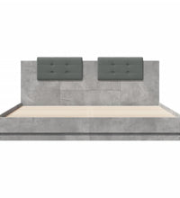 Bettgestell mit Kopfteil Betongrau 180x200 cm Holzwerkstoff