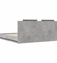 Bettgestell mit Kopfteil Betongrau 180x200 cm Holzwerkstoff