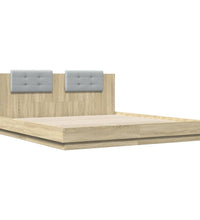 Bettgestell mit Kopfteil Sonoma-Eiche 160x200 cm Holzwerkstoff