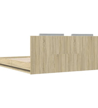 Bettgestell mit Kopfteil Sonoma-Eiche 160x200 cm Holzwerkstoff
