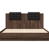 Bettgestell mit Kopfteil Braun Eichen-Optik 150x200 cm