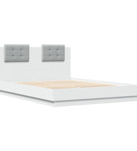 Bettgestell mit Kopfteil Weiß 120x200 cm Holzwerkstoff