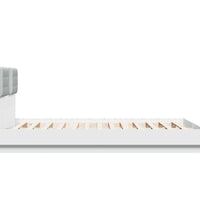 Bettgestell mit Kopfteil Weiß 120x200 cm Holzwerkstoff