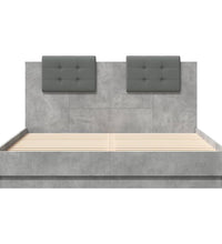 Bettgestell mit Kopfteil Betongrau 120x200 cm Holzwerkstoff
