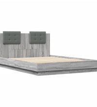 Bettgestell mit Kopfteil Grau Sonoma 120x200 cm Holzwerkstoff