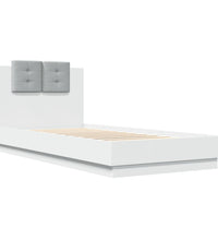 Bettgestell mit Kopfteil Weiß 100x200 cm Holzwerkstoff