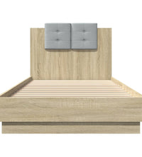 Bettgestell mit Kopfteil Sonoma-Eiche 100x200 cm Holzwerkstoff