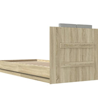 Bettgestell mit Kopfteil Sonoma-Eiche 100x200 cm Holzwerkstoff