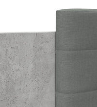 Bettgestell mit Kopfteil Betongrau 100x200 cm Holzwerkstoff