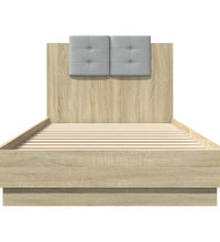 Bettgestell mit Kopfteil Sonoma-Eiche 90x200 cm Holzwerkstoff