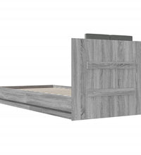 Bettgestell mit Kopfteil Grau Sonoma 90x200 cm Holzwerkstoff