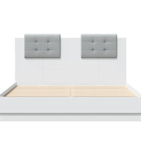 Bettgestell mit Kopfteil Weiß 140x190 cm Holzwerkstoff