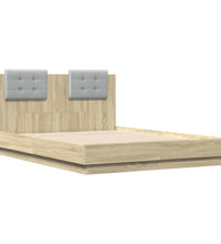 Bettgestell mit Kopfteil Sonoma-Eiche 140x190 cm Holzwerkstoff
