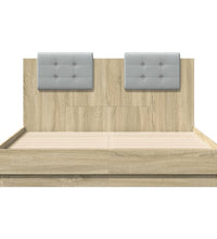 Bettgestell mit Kopfteil Sonoma-Eiche 140x190 cm Holzwerkstoff