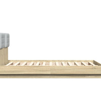 Bettgestell mit Kopfteil Sonoma-Eiche 140x190 cm Holzwerkstoff