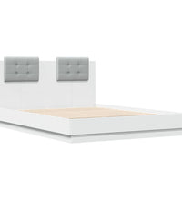 Bettgestell mit Kopfteil Weiß 120x190 cm Holzwerkstoff