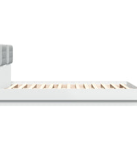 Bettgestell mit Kopfteil Weiß 120x190 cm Holzwerkstoff