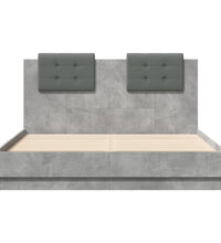 Bettgestell mit Kopfteil Betongrau 120x190 cm Holzwerkstoff