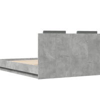 Bettgestell mit Kopfteil Betongrau 120x190 cm Holzwerkstoff