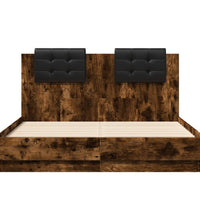 Bettgestell mit Kopfteil Räuchereiche 120x190 cm Holzwerkstoff