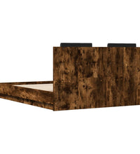 Bettgestell mit Kopfteil Räuchereiche 120x190 cm Holzwerkstoff