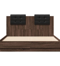 Bettgestell mit Kopfteil Braun Eichen-Optik 120x190 cm