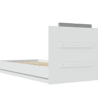 Bettgestell mit Kopfteil Weiß 90x190 cm Holzwerkstoff