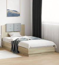 Bettgestell mit Kopfteil Sonoma-Eiche 90x190 cm Holzwerkstoff