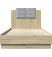 Bettgestell mit Kopfteil Sonoma-Eiche 90x190 cm Holzwerkstoff