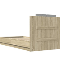 Bettgestell mit Kopfteil Sonoma-Eiche 90x190 cm Holzwerkstoff