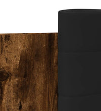 Bettgestell mit Kopfteil Räuchereiche 90x190 cm Holzwerkstoff