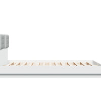 Bettgestell mit Kopfteil und LED-Leuchten Weiß 120x200 cm