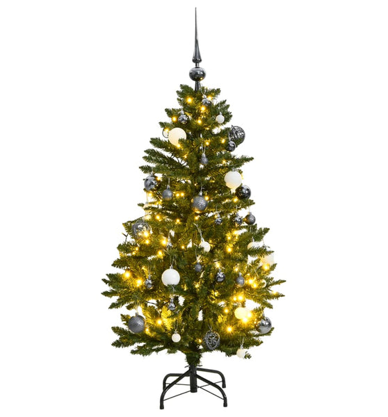 Künstlicher Weihnachtsbaum Klappbar 150 LEDs & Kugeln 120 cm