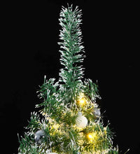 Künstlicher Weihnachtsbaum 300 LEDs & Kugeln Beschneit 240 cm