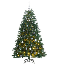 Künstlicher Weihnachtsbaum Klappbar 300 LEDs & Kugeln 180 cm