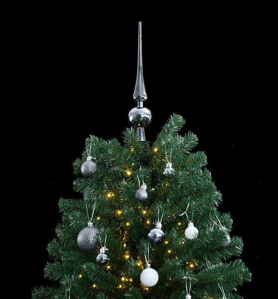 Künstlicher Weihnachtsbaum Klappbar 300 LEDs & Kugeln 180 cm