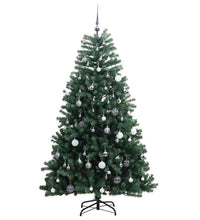 Künstlicher Weihnachtsbaum Klappbar 300 LEDs & Kugeln 180 cm