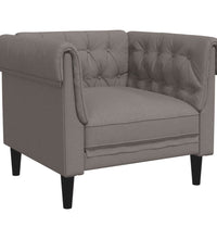 3-tlg. Sofagarnitur Taupe Stoff