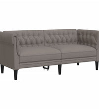 3-tlg. Sofagarnitur Taupe Stoff