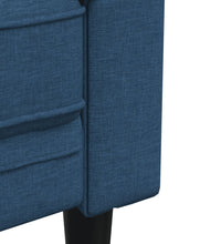 3-tlg. Sofagarnitur Blau Stoff