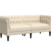 3-tlg. Sofagarnitur Creme Stoff