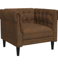 3-tlg. Sofagarnitur Braun Stoff