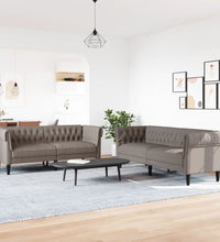 2-tlg. Sofagarnitur Taupe Stoff