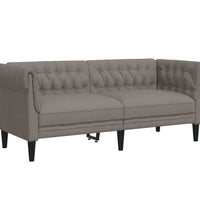 2-tlg. Sofagarnitur Taupe Stoff