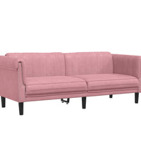 3-tlg. Sofagarnitur Rosa Samt