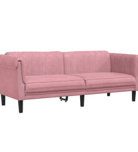 3-tlg. Sofagarnitur Rosa Samt