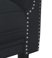 3-tlg. Sofagarnitur Schwarz Samt